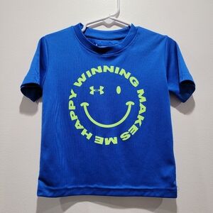 Under Armour Kids Blue Winning Smiley Tee Sz 2T